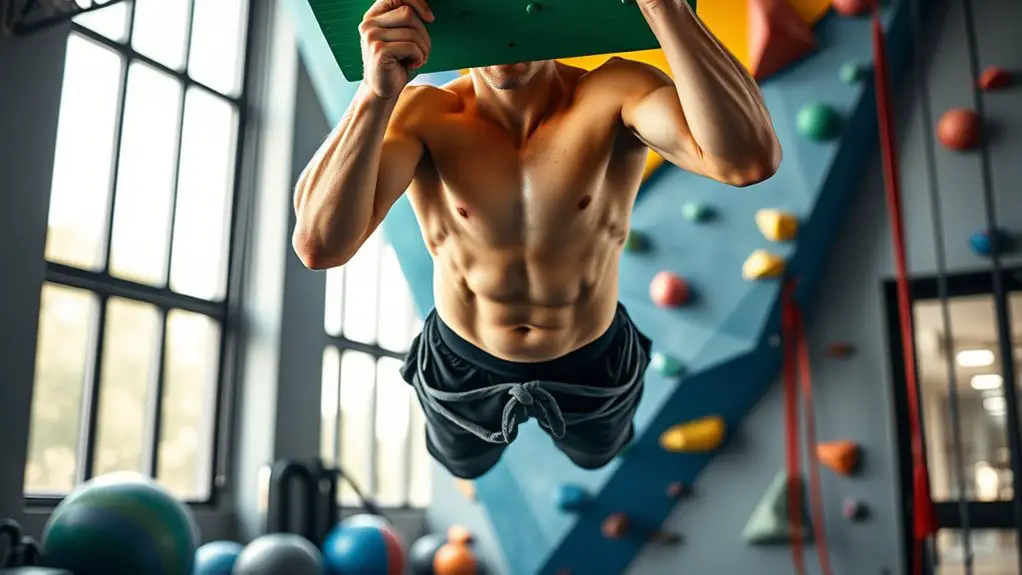 climbing relies on core strength