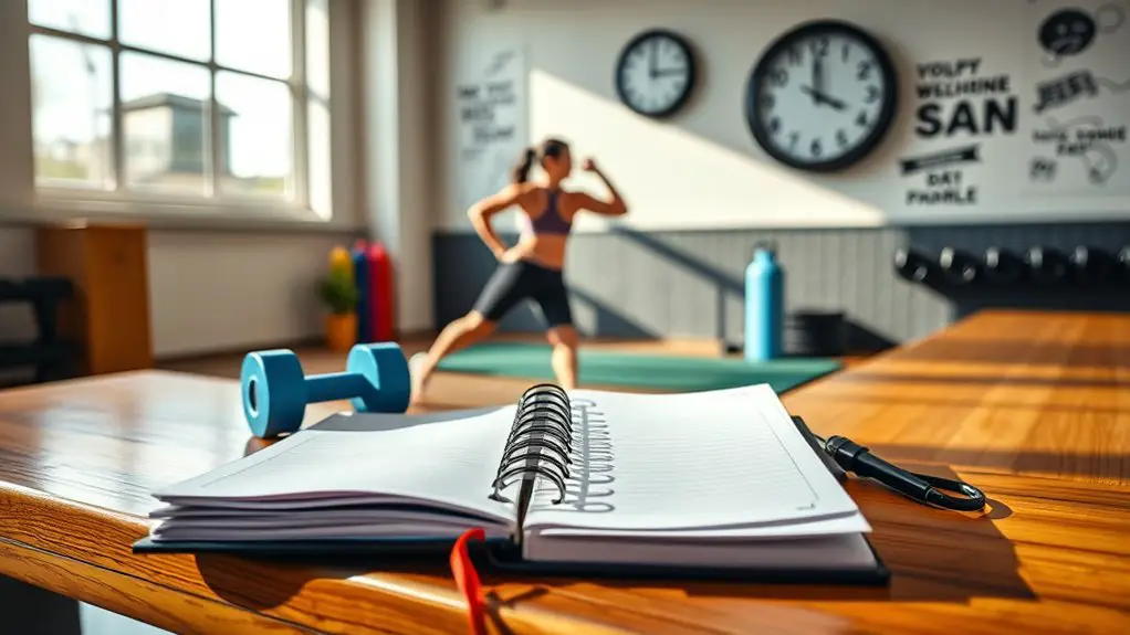 plan your exercise sessions